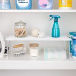 Mainstays Metal Wire Stacking Shelf Organizer for Kitchen Cabinet and Pantry Storage, 22" x 10" x 7", White - Image 3
