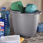 Sterilite 10 Qt. Plastic Spout Pail Bucket with Handle, Mop Bucket for Cleaning, Car Wash & Mopping, Titanium Gray - Image 4