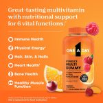 One A Day Womens Multivitamin Gummy with 1000mcg Biotin, for Hair, Skin & Nails, 170 Count - Image 2