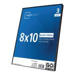 Mainstays Picture Frames, 8 x 10, Black, Front-Loading, Wall or Tabletop, Set of 3 - Image 2