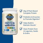 Garden of Life Organic Plant-Based Protein Powder, Vanilla, 20g Protein Shake Drink, Vegan, Probiotics, Digestive Enzymes, 19.05oz​ - Image 3