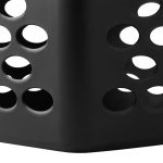 Mainstays Flexible Square Laundry Hamper, Black Plastic - Image 5