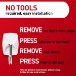 Command Small Wire Toggle Hooks, White, Damage Free Organizing, 22 Hooks and 24 Strips - Image 7