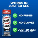 Easy-Off Fume Free Oven Cleaner Foam, Removes Grease & Burned-On Food, For Ovens, Air Fryers & More 14.5oz - Image 4