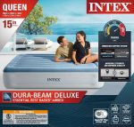 Intex 15" Queen Essential Rest Dura-Beam Deluxe Airbed Mattress with Built in Pump - Image 7