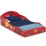 Disney Pixar Cars Lightning McQueen Plastic Sleep and Play Toddler Bed by Delta Children - Image 2