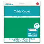 Way To Celebrate Rectangular Plastic Table Cover, Green, 54 in x 108 in, 1 Count - Image 3