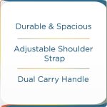 Protege 36-inch Jumbo Drop-Bottom Rolling Travel Duffel Bag with Telescopic Handle, Blue - Image 7