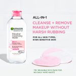 Garnier SkinActive Micellar Cleansing Water All in 1 Makeup Remover, Face Cleanser, 13.5 fl oz - Image 6