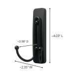Command Large Double Wall Hooks, Black, Damage Free Decorating, 2 Hooks - Image 3