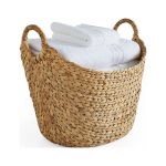 Better Homes & Gardens Extra Large Natural Water Hyacinth Boat Decorative Storage Basket - Image 6