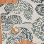 Mainstays Teal Medallion 3 Piece Indoor Area Rug Set - Image 2