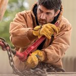 Wells Lamont Men's Cowhide Leather Work Gloves with Ball and Tape Closure - Image 2
