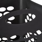 Mainstays Flexible Square Laundry Hamper, Black Plastic - Image 4
