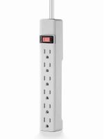 Hyper Tough 6-Outlet Indoor Power Strip with 8 ft Extension Cord, ETL Certified, White - Image 3
