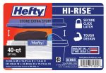 Hefty HI-RISE 40 Quart Medium Latching Storage Bin, Clear Plastic Storage Container with HI-RISE Latch Lid, Blue - Image 2
