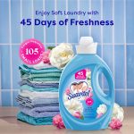 Suavitel Fabric Conditioner, Liquid Fabric Softener, 45 Days of Freshness, Field Flowers Scent, 105 fl oz - Image 2