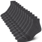 AND1 Men's Socks, Cushion Quarter Socks, 12 Pack