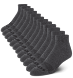 AND1 Men's Socks, Cushion Quarter Socks, 12 Pack
