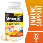 Airborne 1000mg Vitamin C Immune Support Multivitamin Effervescent Tablets, Citrus Flavor, 32 ct