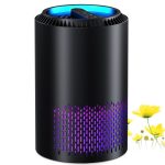 BREEZOME Hepa Air Purifier for Home & Bedroom, 22 dB Quiet Sleep Mode, Air Cleaner for PM10, PM2.5, Dust, Cotton Lint & Hair, Covers Up to 600 sq. ft./2H, Black