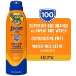 Banana Boat Sport Ultra SPF 100 Sunscreen Spray, Clear Spray Sunscreen, Adult Sunblock, 6 oz