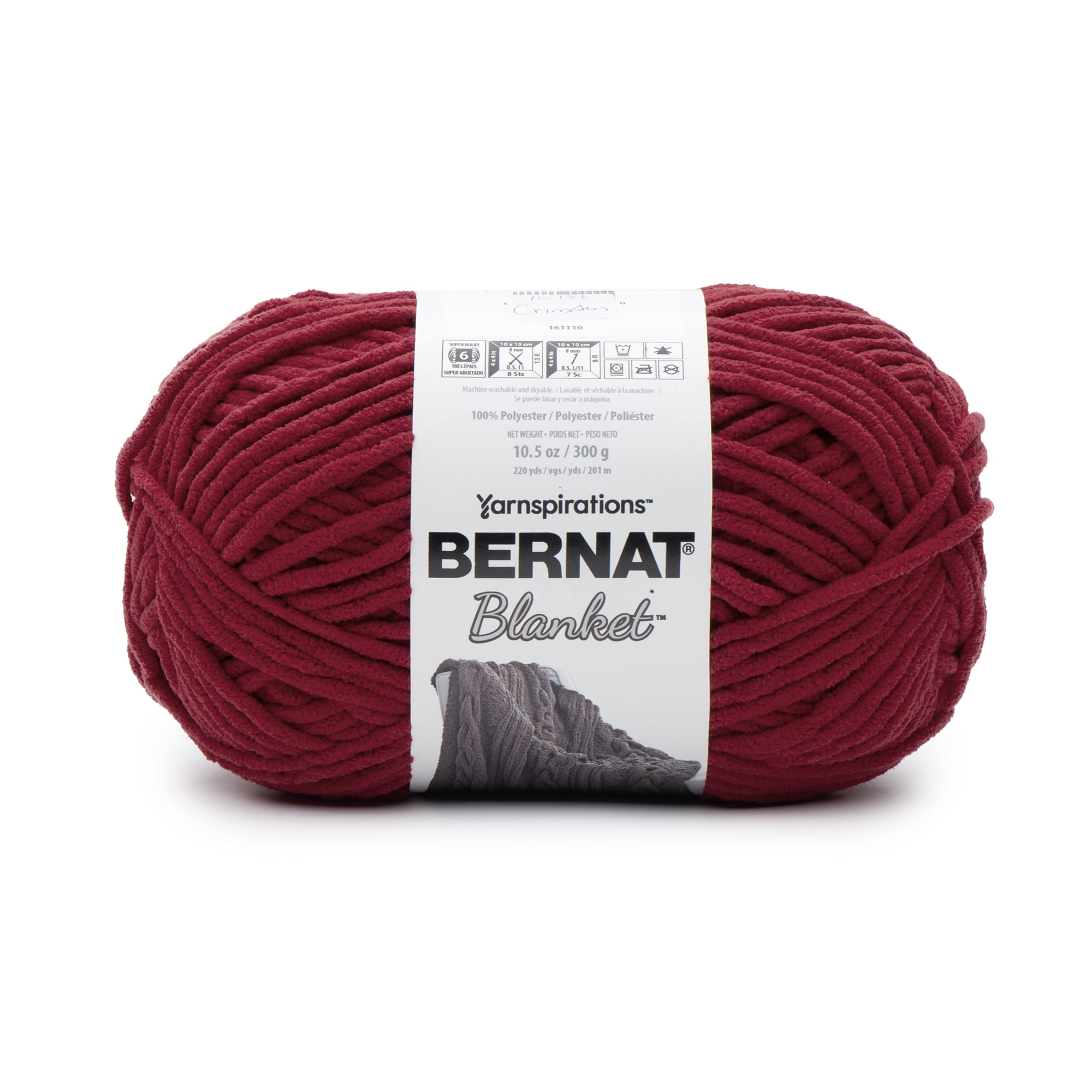 Bernat-Blanket-6-Super-Bulky-Polyester-Yarn-Crimson-10-5oz-300g-220-Yards_84a02237-a074-4b9f-b9ee-a4a899151554.867a05a61c1dff550b2f1cefd8c7edc9.jpeg Bernat® Blanket™ #6 Super Bulky Polyester Yarn, Crimson 10.5oz/300g, 220 Yards - Image 1