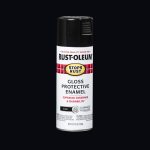 Black, Rust-Oleum Stops Rust Protective Enamel Gloss Spray Paint-7779830, 12 oz