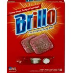 Brillo Original Steel Wool Scouring Pad, 10 Count