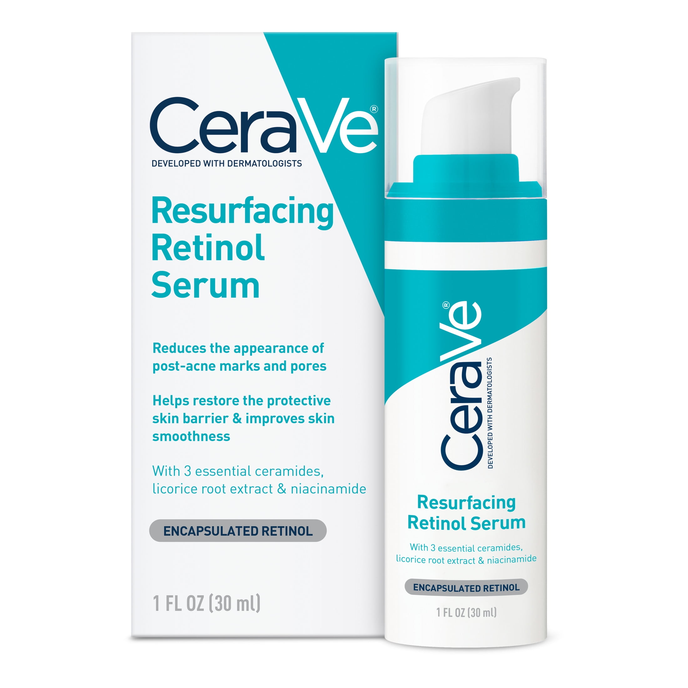 CeraVe-Acne-Resurfacing-Retinol-Face-Serum-for-Acne-Prone-Skin-1-fl-oz_120d2df7-952b-4063-9043-976b70ec270a.a20a121209de50d1bf8aae9aab0a301c.jpeg CeraVe Resurfacing Retinol Face Serum for Post-Acne Marks & Pores, 1 fl oz - Image 1