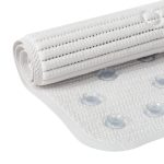 Clorox White Foam Cushioned Shower Mat with Suction Cups, 21" x 21"