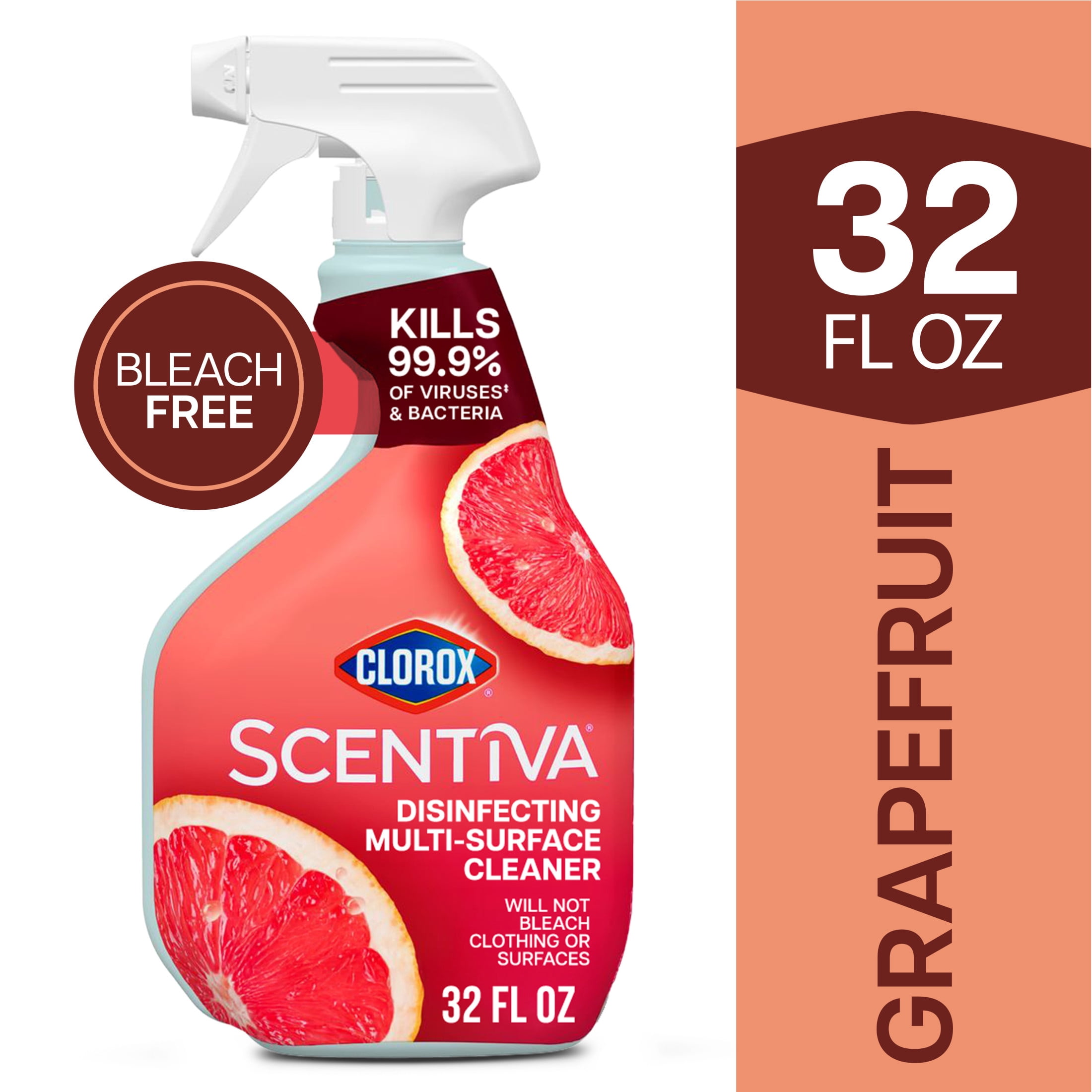Clorox-Scentiva-Bleach-Free-Multi-Surface-Cleaner-Spray-Grapefruit-Orange-Blossom-32-fl-oz_a3ecadd6-96bd-4731-bceb-03fad49d018b.f39e7e445b7ebb3cb5edc3ee623a415f.jpeg Clorox Scentiva Disinfecting Multi-Surface Cleaner Spray, Grapefruit & Orange Blossom, 32 fl oz - Image 1