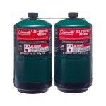 Coleman All-Purpose Propane Gas Cylinder, 16 ounce, 2-Pack