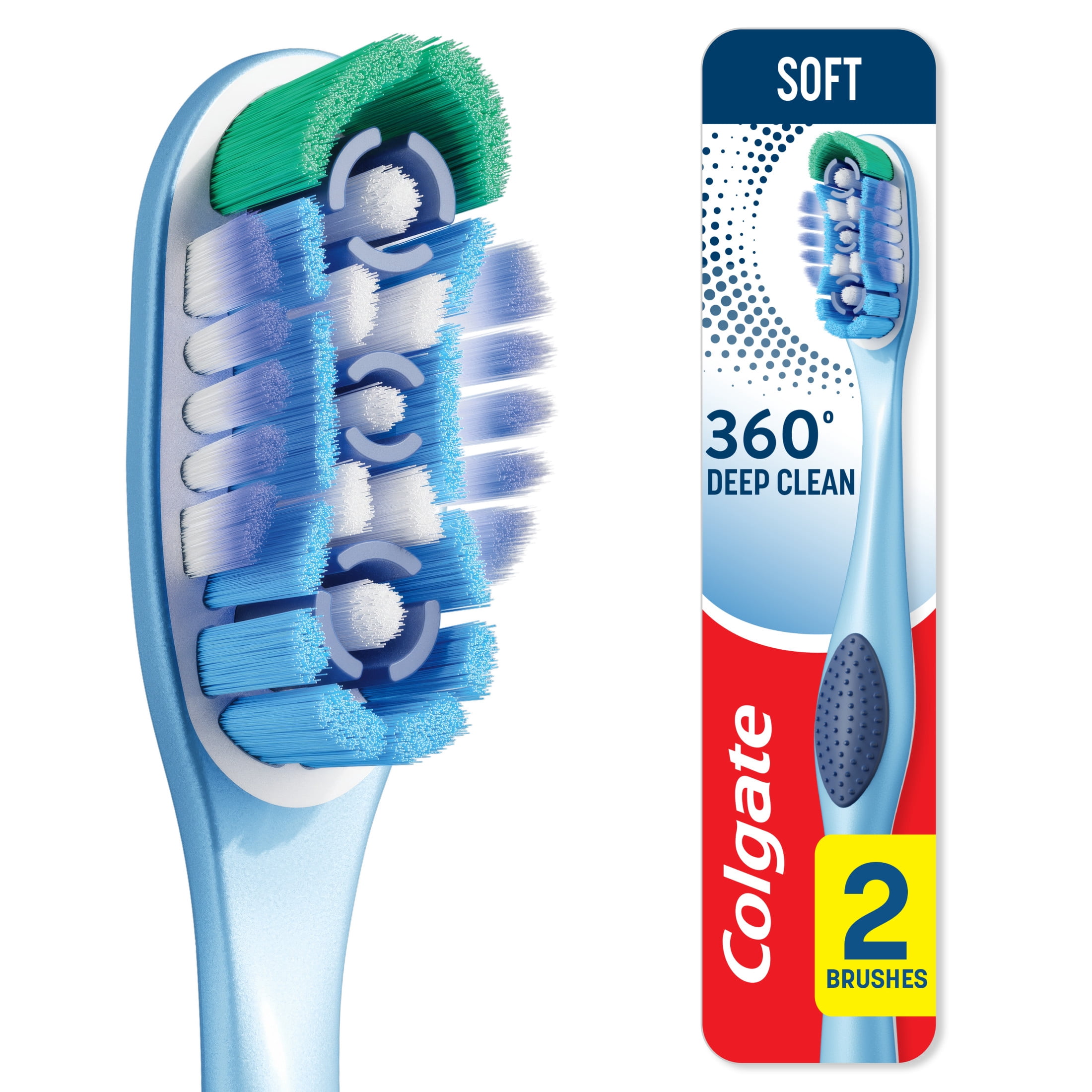 Colgate-360-Whole-Mouth-Clean-Adult-Manual-Toothbrush-Soft-2-Pack_99bd109a-7ffa-4c58-9dd2-95421242b0b0.b84a2ae61b1792ca145ce692000cc821.jpeg Colgate 360 Deep Clean Toothbrush Pack, Soft Adult Toothbrushes, 2 Pack - Image 1