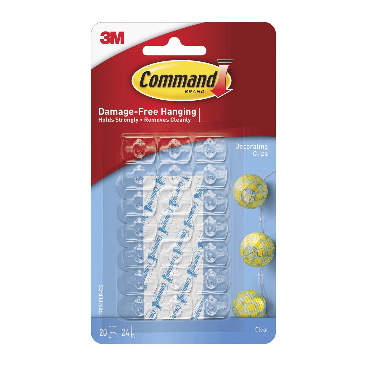 Command-Decorating-Clips-Clear-20-Wall-Clips_cfb16d3c-1660-4ca7-96f8-1165b95ec7a4.139e00df997fac5df682ddc70c8c8d07.jpeg Command Decorating Clips, Clear, 20 Wall Hooks - Image 1