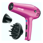 Conair 1875W Cord Keeper Hair Dryer with Diffuser and Concentrator, Pink, 1 Count