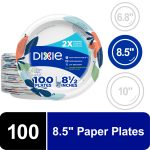 Dixie Everyday Paper Lunch Plates, 8.5", 100 Count