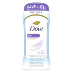 Dove Invisible Solid Antiperspirant Deodorant Stick For Women, Fresh, For All Day Underarm Sweat & Odor Protection ,2.6 oz, 2 Pack