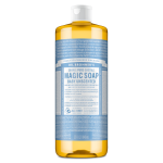 Dr.Bronner's Magic Soap, Baby Unscented, Pure-Castile Body Wash Liquid Soap, 32 fl oz