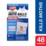 Enoz Old Fashioned Naphthalene Moth Balls, 6 Single-Use Packets, 48 oz