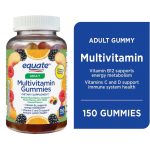 Equate Multivitamin Gummies for Immune Support, Mixed Berry Orange and Peach, 150 Count, Compare to Vitafusion MultiVites