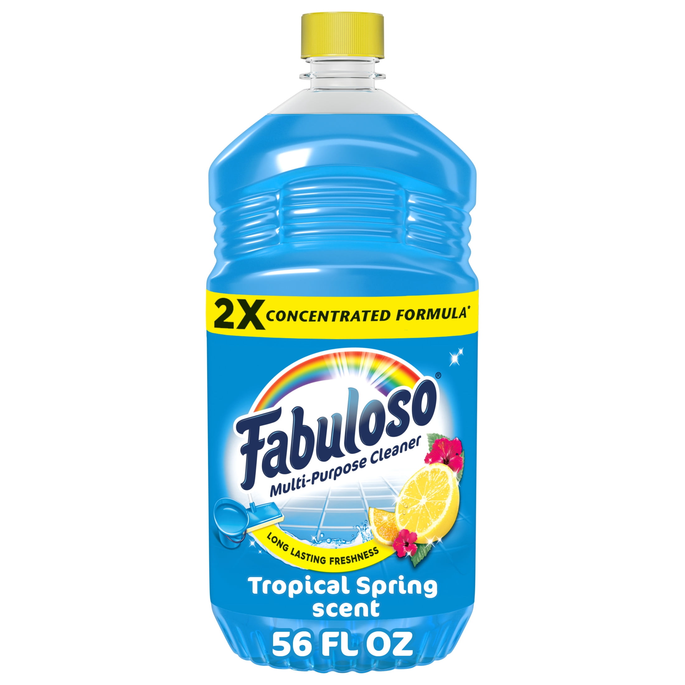 Fabuloso-Multi-Purpose-Cleaner-Floor-Cleaner-2x-Concentrated-Tropical-Spring-56-fl-oz_b2db7587-7c6b-4aa7-87ed-08f0ec80857a.07f6c94b65a126b01ba76c5115278881.jpeg Fabuloso 2X Multi-Purpose Cleaner, No Rinse Floor Cleaner, Tropical Spring Scent, 56 fl oz - Image 1
