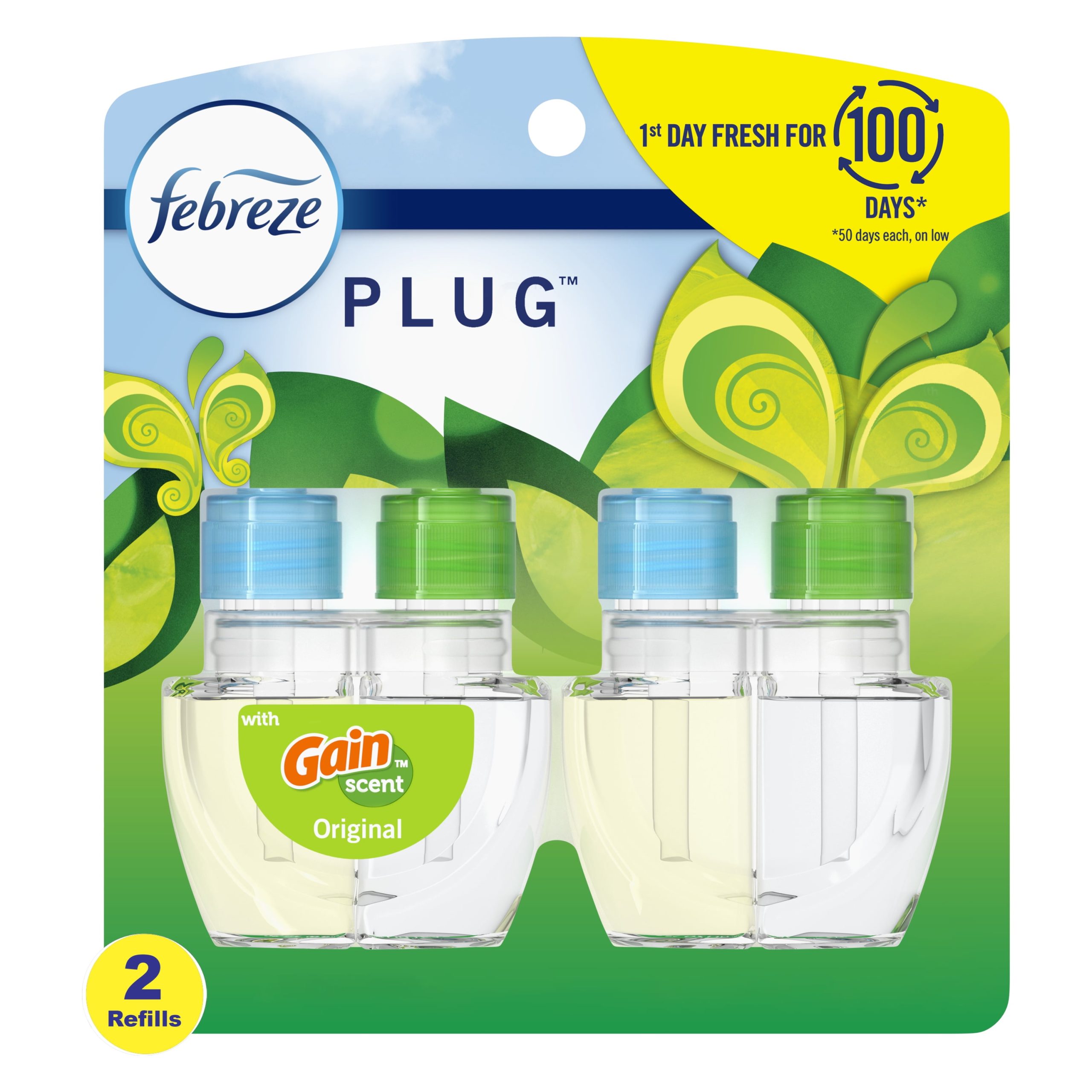 Febreze-Plug-In-Air-Freshener-Odor-Fighting-Scented-Oil-Refill-Gain-Scent-2-Refills_f167f4c2-ab20-4153-9564-fff9e01b328a.9f924523d08d1995ed2ad0e9f652d586.jpeg Febreze Plug In Air Freshener, Odor-Fighting Scented Oil Refill, Gain Scent, 2 Refills - Image 1