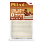 Filtrete 16x20x1 HVAC Furnace Air Filter, MPR 800 MERV 10, Micro Particle Reduction, 1 Filter