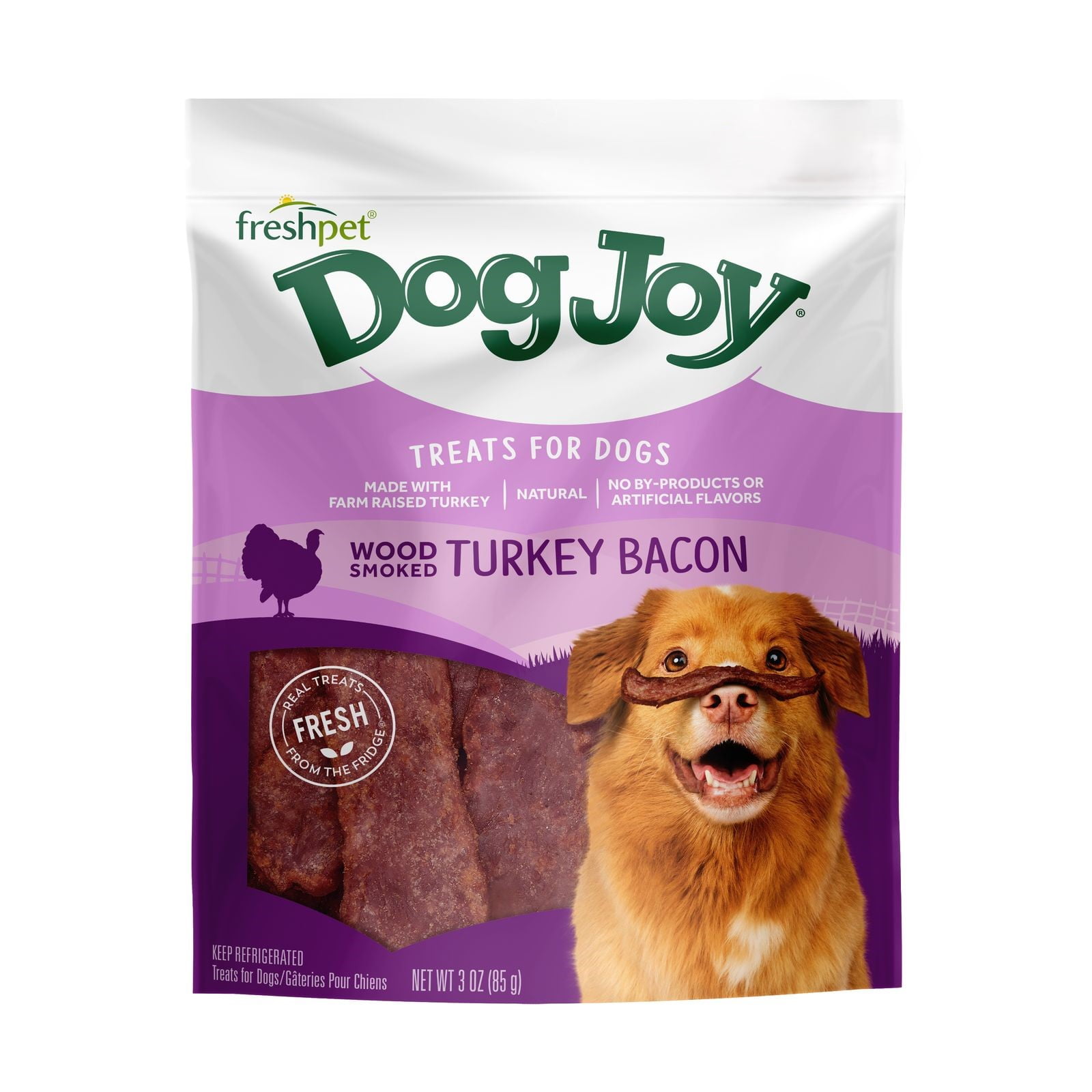 Freshpet-Dog-Joy-Turkey-Bacon-Recipe-Fresh-Dog-Treats-Soft-Bite-Sized-Treats-in-a-3oz-Bag_6511b053-cc54-455b-a5f3-46f086ff16f2.aa9b7a764cf1fba8d2959395727b24e5.jpeg Freshpet Dog Treat, Dog Joy Wood-Smoked Turkey Bacon Treat, 3 oz Bag - Image 1