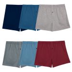 Fruit of the Loom Men's Knit Boxers - Relaxed Fit, Soft Cotton, Moisture-Wicking, 6-Pack, S-5XB