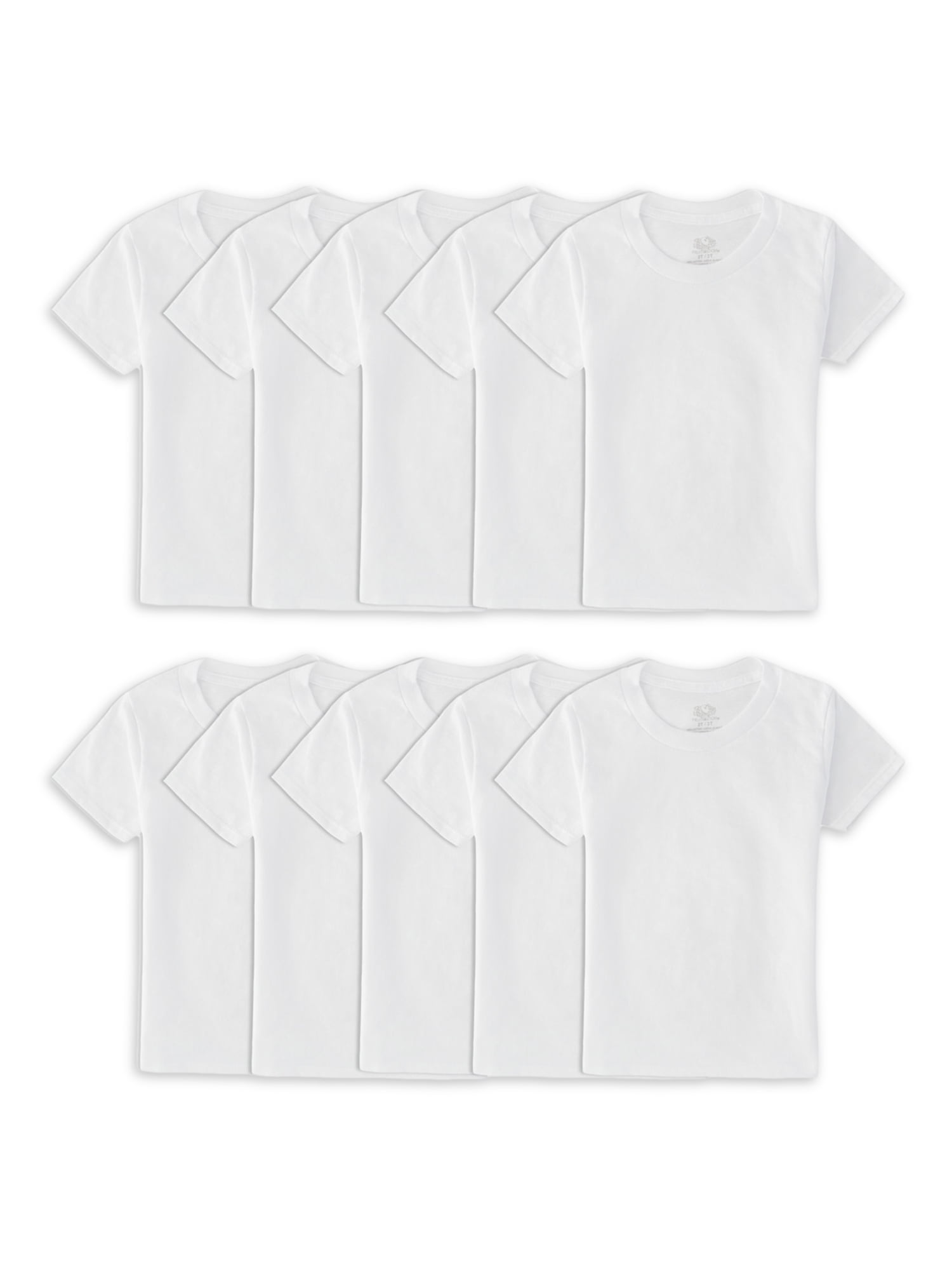 Fruit-of-the-Loom-Toddler-Boy-EverSoft-Cotton-White-Crew-Undershirts-10-Pack-Sizes-2T-5T_45e88a87-dce7-4bcc-92ab-f5c3d6e8c77f.8e378da63f134598c5ce1e2e6569a4ed.jpeg Fruit of the Loom Toddler Boy EverSoft Cotton White Crew Undershirts, 10 Pack, Sizes 2T-5T - Image 1