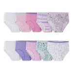 Fruit of the Loom Toddler Girl EverSoft Cotton Brief Underwear, 10 Pack, Sizes 2T-5T
