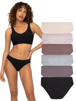 Fruit of the Loom Women's Seamless Underwear, No Show Panties, Multiple Styles, 4‑Way Stretch, 6-Pack, Sizes S-3XL