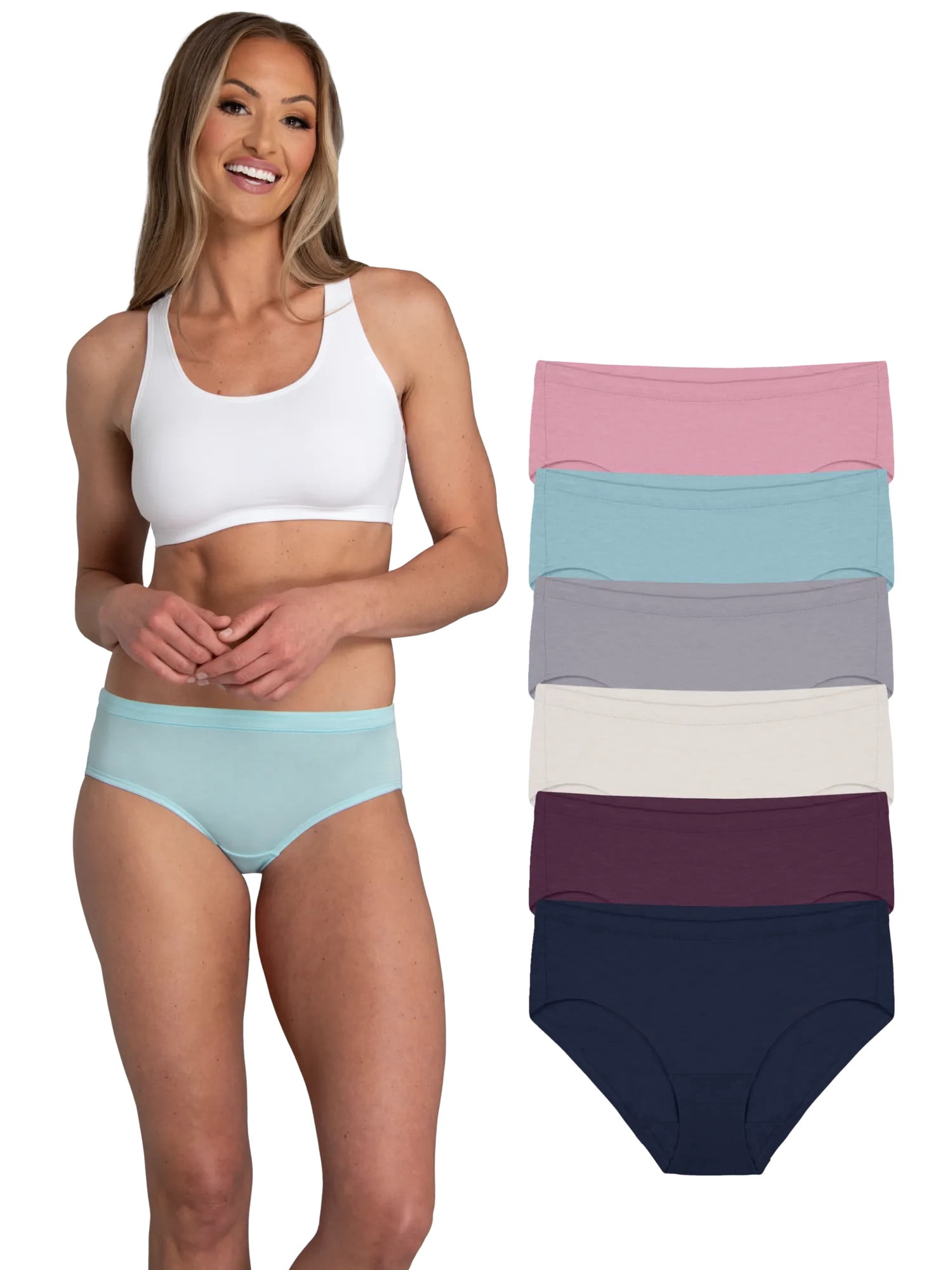 Fruit-of-the-Loom-Women-s-Beyondsoft-Hipster-Underwear-6-Pack_6b520626-4679-482b-8eff-7e45f44372b6.6e8b435a0414d747eb9d378535c8358f.jpeg Fruit of the Loom Women's Beyondsoft Underwear, Ultra-Soft Modal Panties, Multiple Styles, 6-Pack, Sizes S-2XL - Image 1